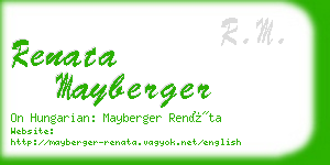 renata mayberger business card